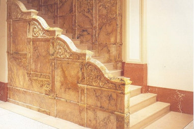 Lobby, antique railing