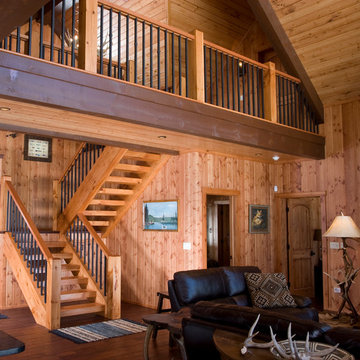 Log Home Staircase