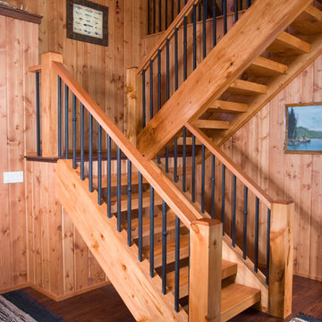Log Home Staircase