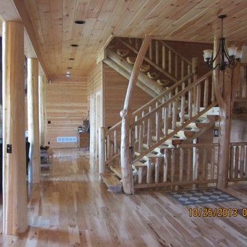 log homes and railings