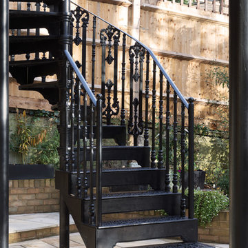London Garden - Metal Balcony and Staircase