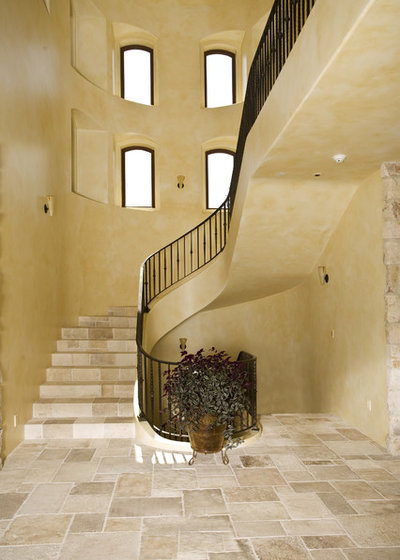 Mediterranean Staircase by Conrado - Home Builders