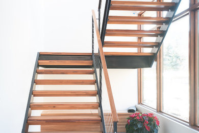 Inspiration for a modern staircase remodel in Salt Lake City