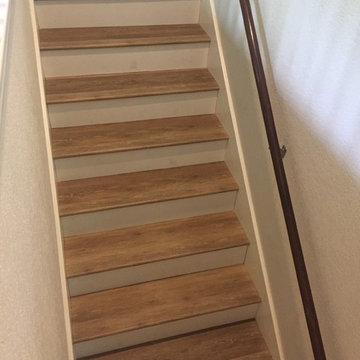 Luxury Vinyl Plank Flooring + Backsplash