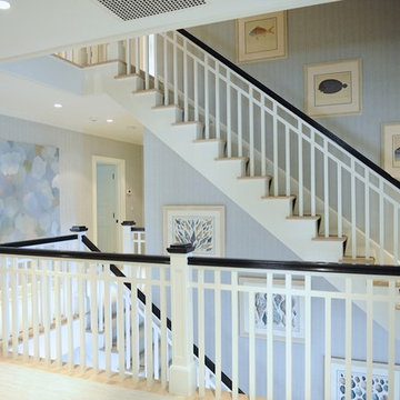 Main three story staircase and custom balusters