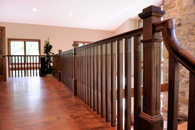 Example of a trendy staircase design in Cleveland