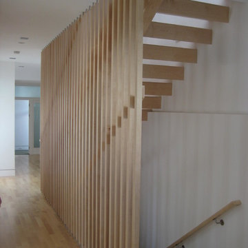 Maple Stairs and Baluster Wall