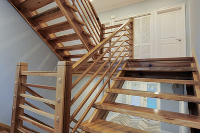 Staircase - rustic staircase idea in Philadelphia