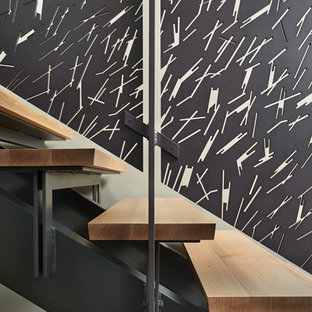 Inspiration for a large modern staircase remodel in Seattle
