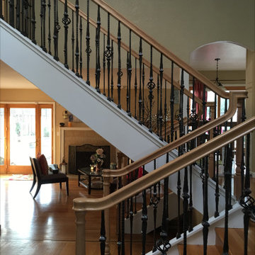 Metal Baluster Staircase in San Jose in residential home