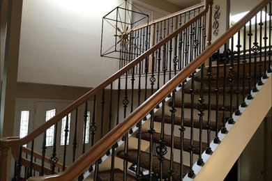 Metal Baluster Staircase in San Jose residental home