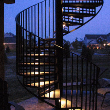 Metal Railing Spiral Staircase