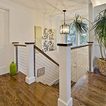 Metal railing staircase