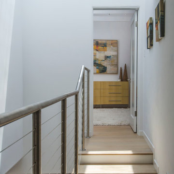 Midcentury modern staircase to bedroom