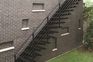 Diseño de escalera exterior actual