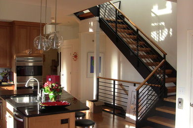 Example of a trendy staircase design in Boston