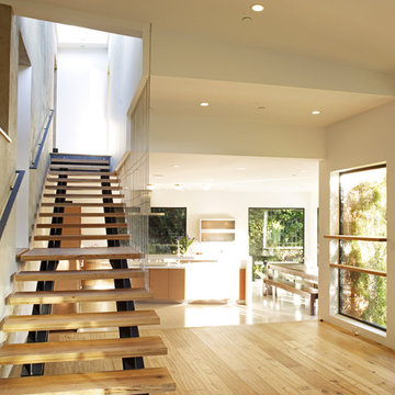 Mill Valley Contemporary SPLIT LEVEL STAIRCASE TO MASTER BEDROOM