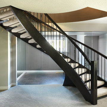 Mission Style Curved Stair