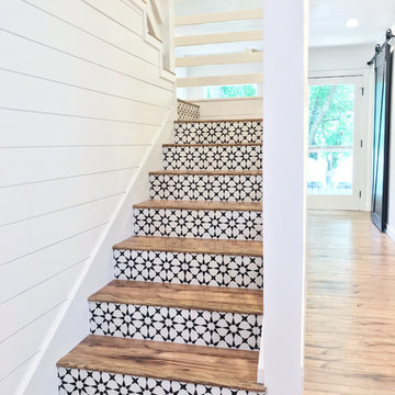 Modern Cement Tile Stairs