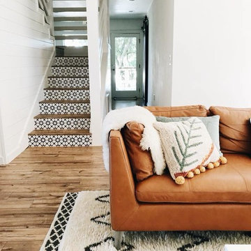 Modern Cement Tile Stairs