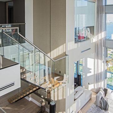 Modern Center Beam Staircase Collaboration