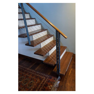 Modern Craftsman Cable Railings and Staircases-Central, VT - Keuka