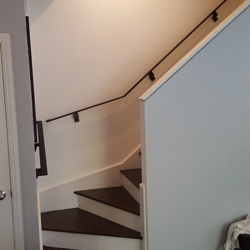 Modern flat bar handrail