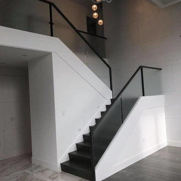 Modern Frosted Glass Panel Staircase