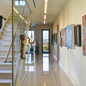 Modern Glass Stairwell Gallery Art Light Tlle
