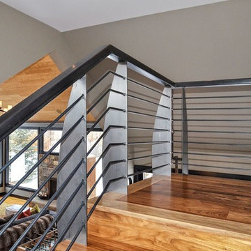 Modern Industrial Metal Staircase