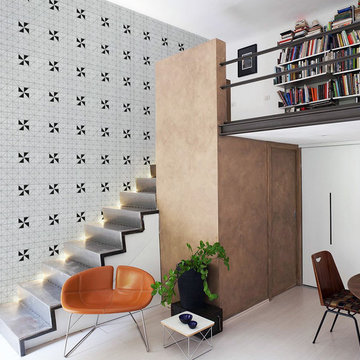 Modern Living Room Triangular Porcelain Mosaic Tile