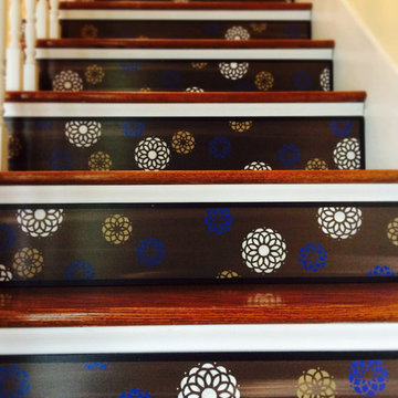 Modern Painted Wood Stair Riser
