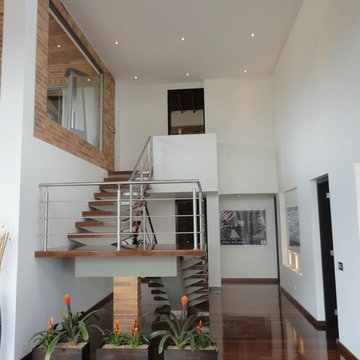 modern stainless steel stairs