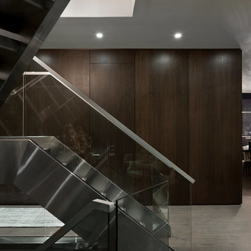 Modern Staircase and Living