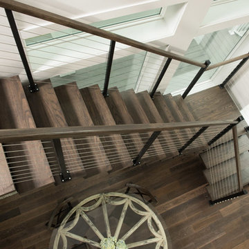 Modern Staircase in Texas Lake House