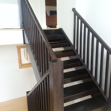 Modern wood staircase