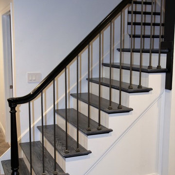Modern Wood Stairs Gray