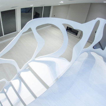 Modernistic cantilever staircase