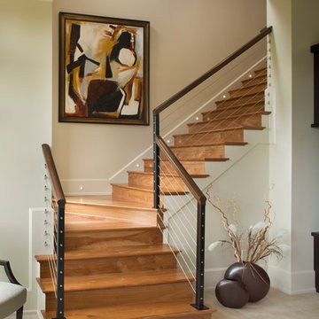 Mountain Contemporary Custom Home - Stairway