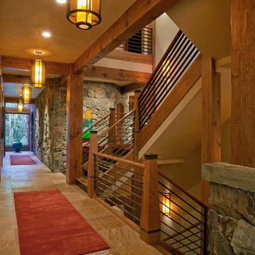 Mountain Rustic/Transitional stairway