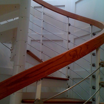 Multi Line Stainless Steel Spiral Staircase