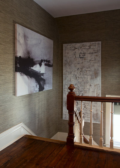 Transitional Staircase by Margot Hartford Photography