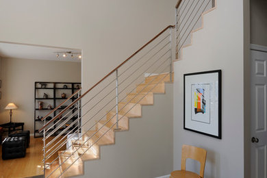 Staircase - contemporary staircase idea in Detroit
