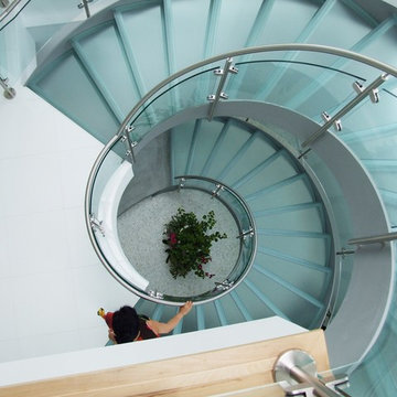 Narula - Helical stairs glass