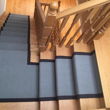 Natural Weave Grey Herringbone Flat Weave Carpet