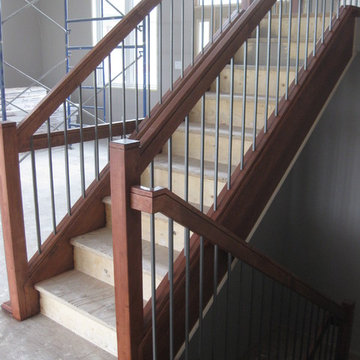New Construction - Prairie Mission Rail & Post Project with Metal Spindles