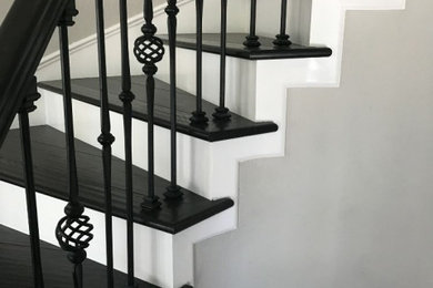 Example of a trendy staircase design in Orange County