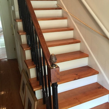 Newly refinished staircase.