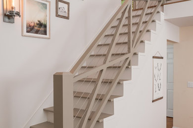 Inspiration for a cottage staircase remodel in Atlanta