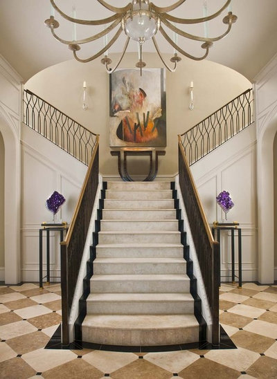 Traditional Staircase by Dallas Design Group, Interiors
